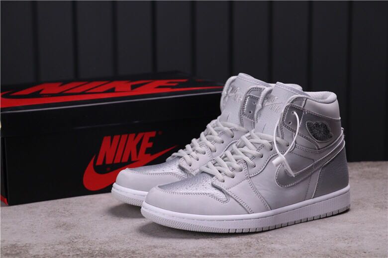 Women Air Jordan 1 High OG Japan Silver Shoes - Click Image to Close